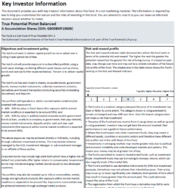True Potential Pictet Balanced Key Investor Information