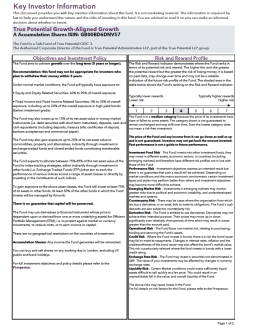 True Potential Growth-Aligned Growth Key Investor Information