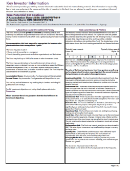 True Potential SEI Cautious Key Investor Information