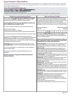 True Potential SEI Defensive Key Investor Information