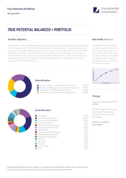 Balanced + Portfolio Factsheet