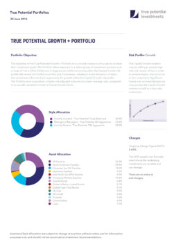 Growth + Portfolio Factsheet