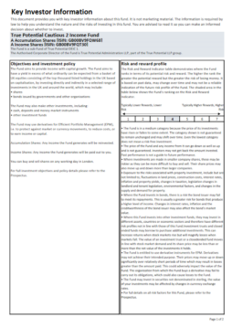 True Potential Close Brothers Cautious Income Key Investor Information