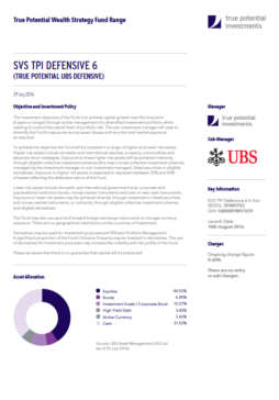 True Potential UBS Defensive Factsheet