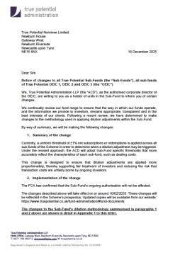 TPA – TP OEIC 1, 2 & 3 Circular – 18 December 2025