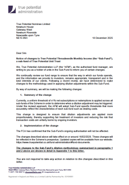 TPA – TP Unit Trust Circular – 18 December 2025