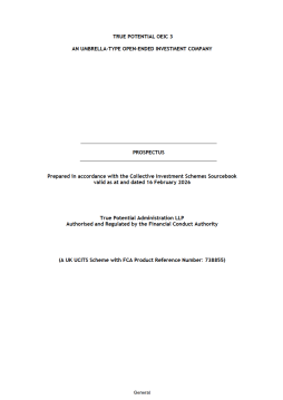 True Potential OEIC – 3 Prospectus