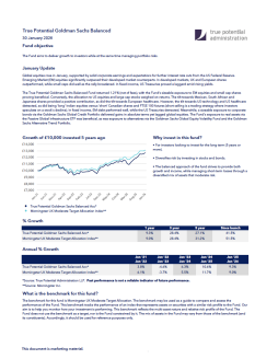 True Potential Goldman Sachs Balanced Factsheet
