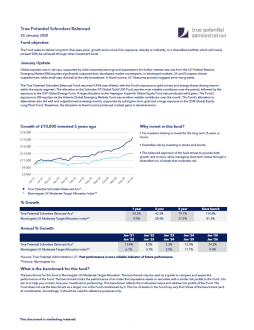 True Potential Schroders Balanced Factsheet