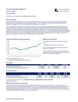 True Potential Allianz Balanced Factsheet