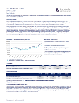 True Potential UBS Cautious Factsheet