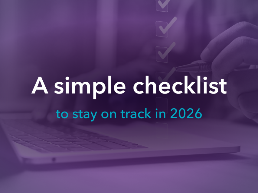 A simple checklist to stay on track in 2026
