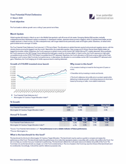 True Potential Pictet Defensive Factsheet