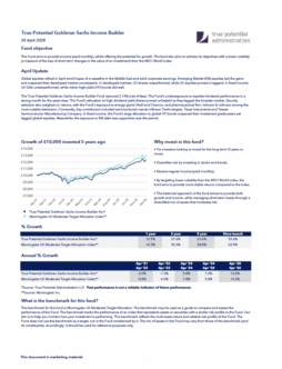 True Potential Goldman Sachs Income Builder Factsheet