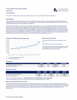 True Potential Schroders Cautious Factsheet