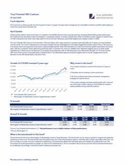 True Potential UBS Cautious Factsheet