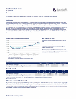 True Potential UBS Income Factsheet