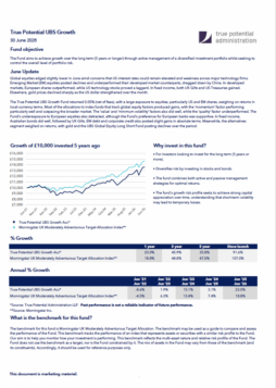 True Potential UBS Growth Factsheet
