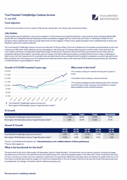 True Potential TrinityBridge Cautious Income Factsheet